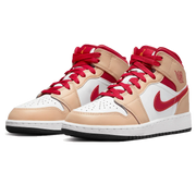 Air Jordan 1 Mid 'Light Curry Cardinal Red'