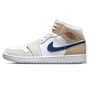 Air Jordan 1 Mid 'Tan Suede Navy'