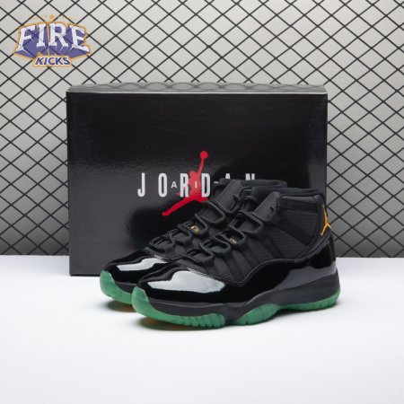 Air Jordan 11 Black Green Yellow CT8012-037 Men's